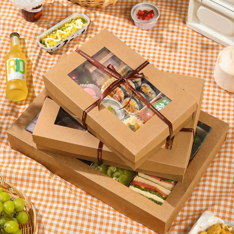 Kraft Picnic Boxes - Disposable, Eco-Friendly