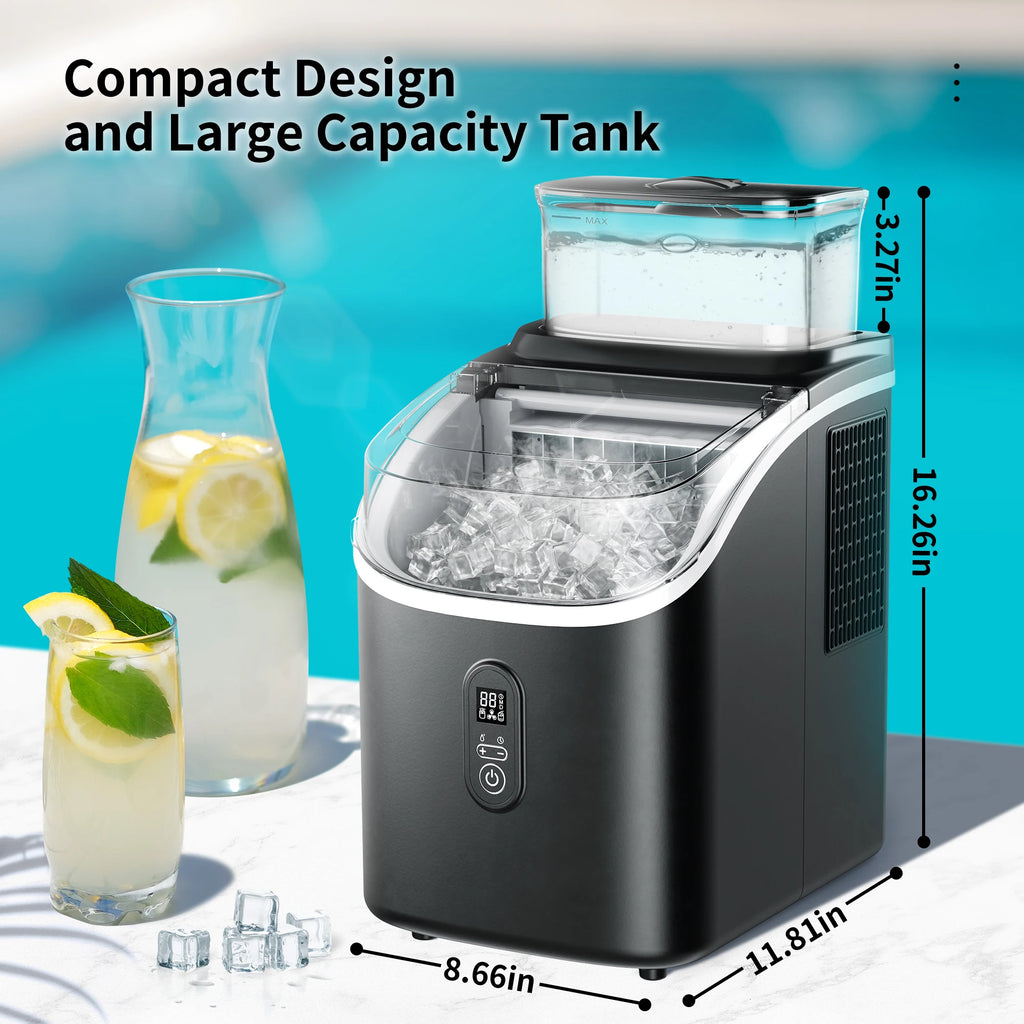 SIMZLIFE Ice Cube Maker - Portable Countertop Ice Machine with 31Lbs Daily Capacity
