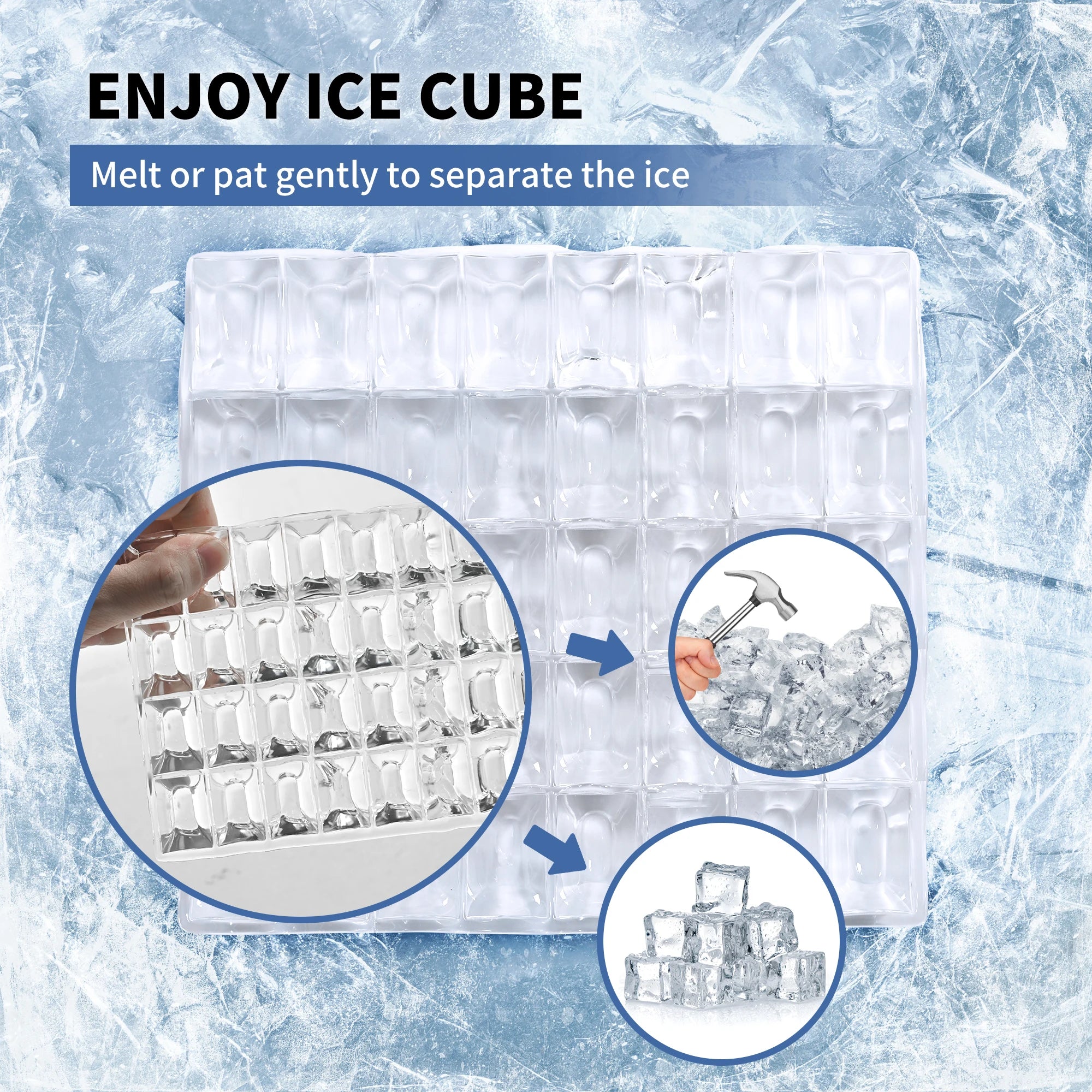 SIMZLIFE Ice Cube Maker - Portable Countertop Ice Machine with 31Lbs Daily Capacity