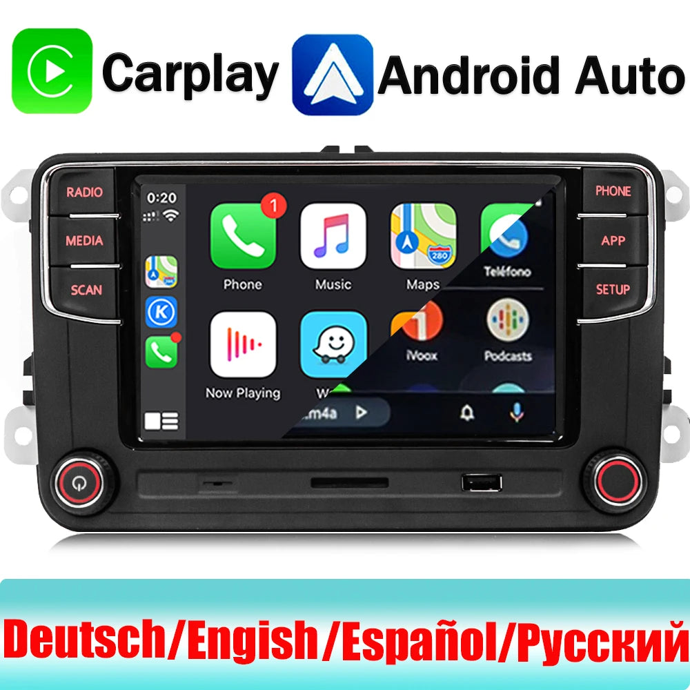 SCUMAXCON RCD360 Series Car Stereo for VW & Skoda | CarPlay, Android Auto, Bluetooth, RVC | Drop-In Replacement