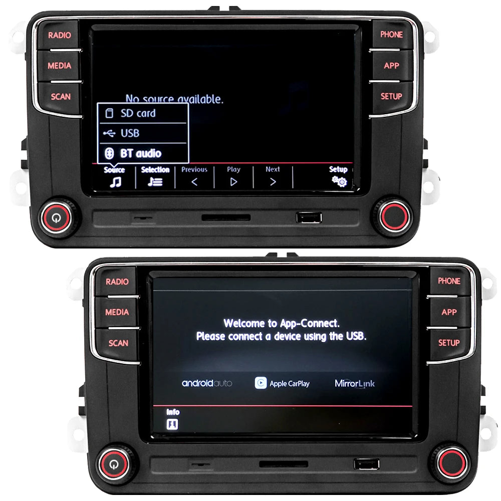 SCUMAXCON RCD360 Series Car Stereo for VW & Skoda | CarPlay, Android Auto, Bluetooth, RVC | Drop-In Replacement