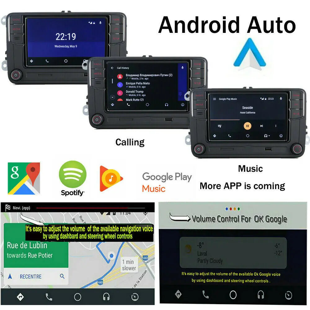 SCUMAXCON RCD360 Series Car Stereo for VW & Skoda | CarPlay, Android Auto, Bluetooth, RVC | Drop-In Replacement