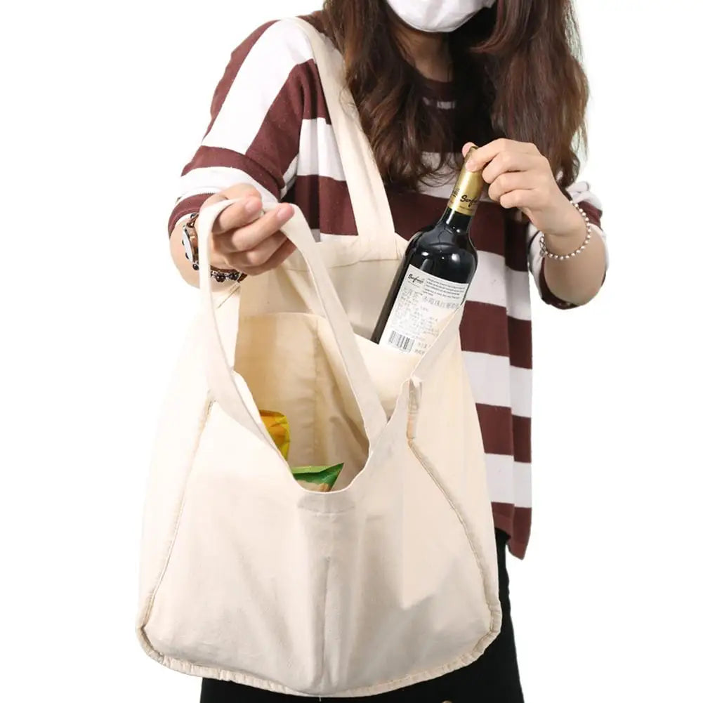 100% Cotton Supermarket Shopping Bag Reusable Grocery Shopping Bags