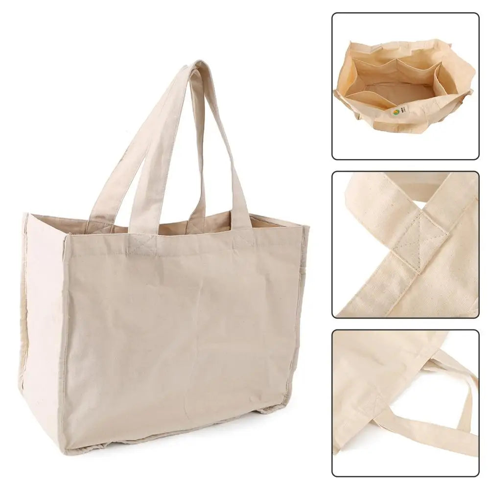 100% Cotton Supermarket Shopping Bag Reusable Grocery Shopping Bags