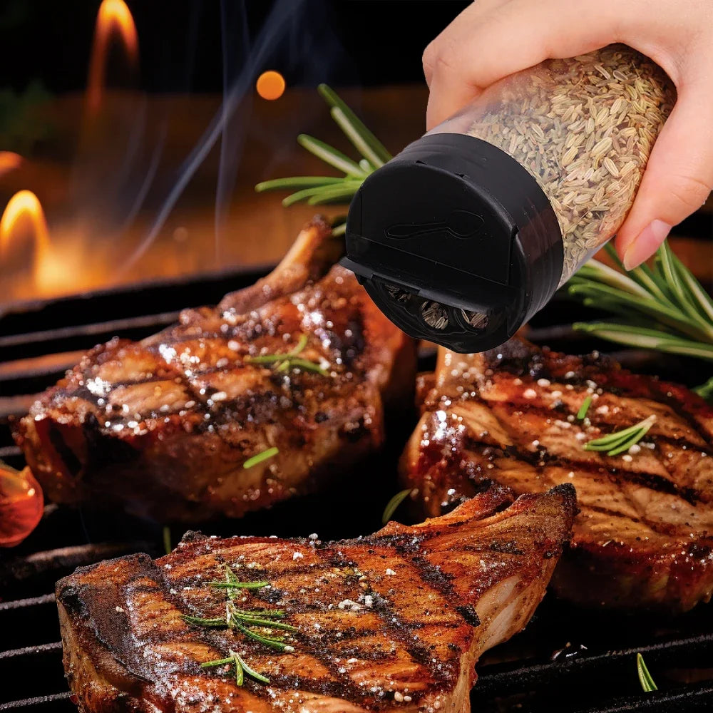 24-1PCS Transparent Seasoning Jars Reusable