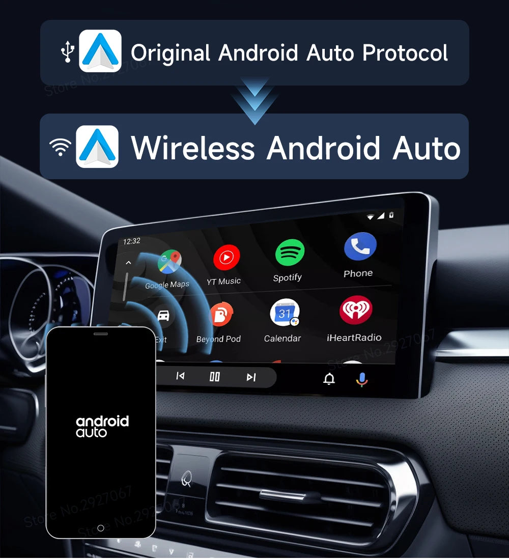 CarlinKit Wireless CarPlay & Android Auto Adapter | 5.0 / 4.0 | Plug & Play, Auto-Connect