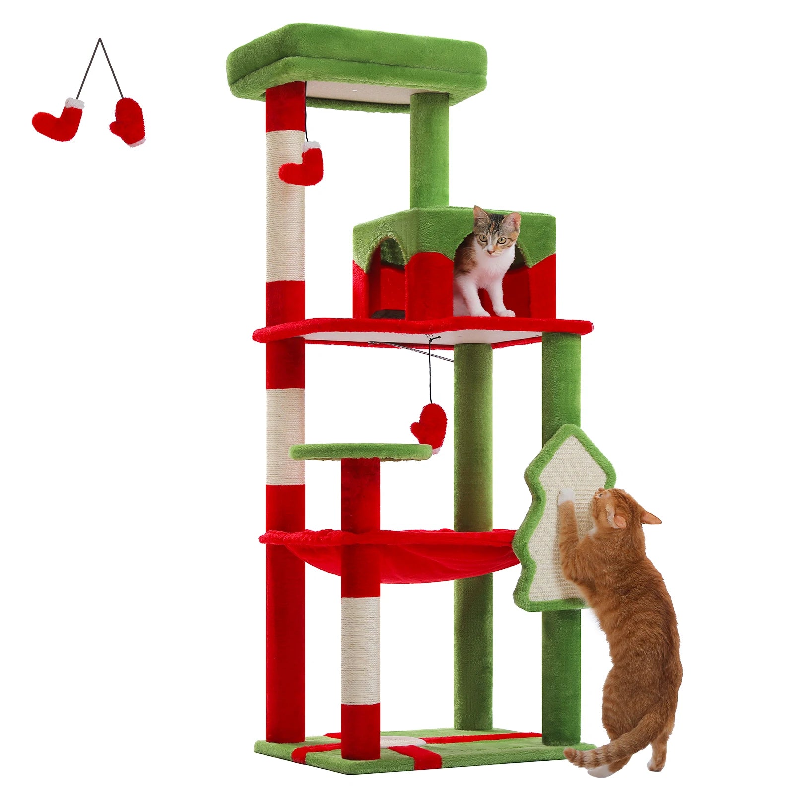 PAWZ Road 5-Level Cat Tree Tower | Large Hammock, Sisal Scratching Posts & Cozy Condo for Indoor Cats