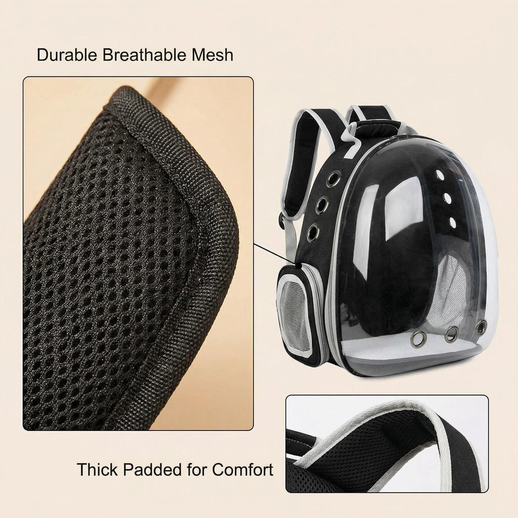 Space Capsule Cat Backpack | Transparent Ventilated Pet Carrier for Travel, Hiking & Vet Visits