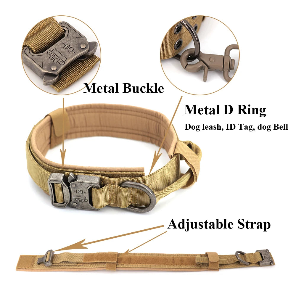 PETRAVEL Tactical Dog Harness & Leash Set | 1050D Nylon Vest | Quick-Release, MOLLE System | S–XL for Medium & Large Dogs
