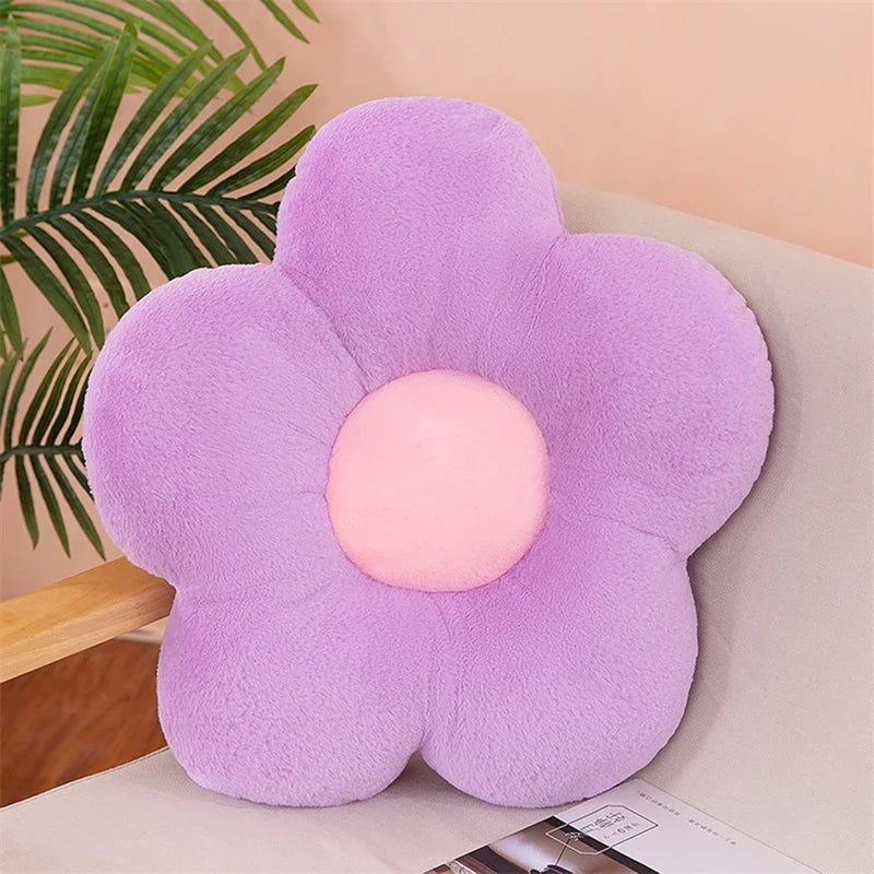 12/35cm Stuffed Five Petal Flower Cushion