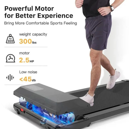 2.5HP Under Desk Treadmill - Portable Walking Pad with Remote Control | 136kg Capacity