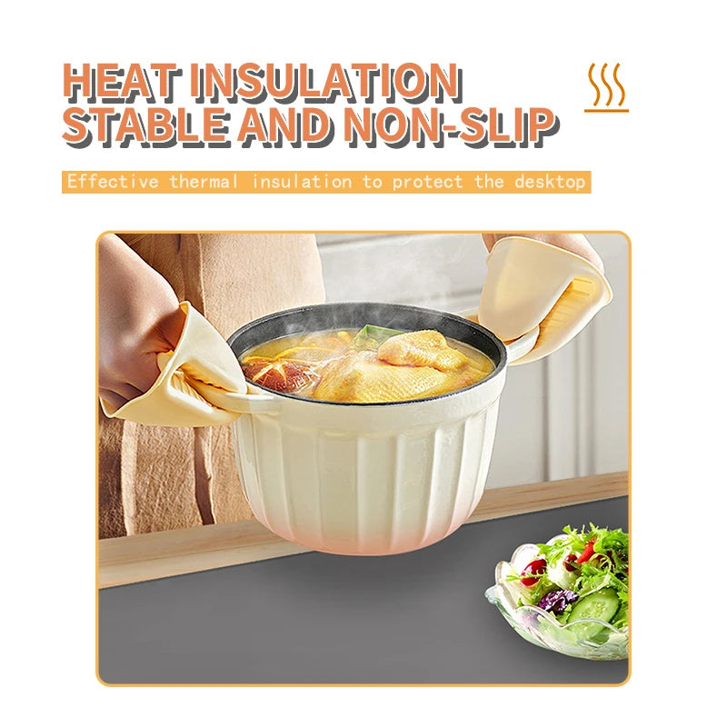 Extra Large Silicone Table Mat (60x120cm) - Eco-Friendly Heat-Resistant Waterproof Countertop Protector