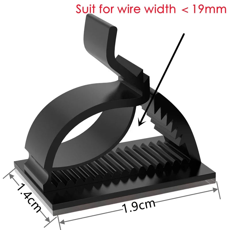 60/30/10PCS Self Adhesive Cable Management Organizer Clips