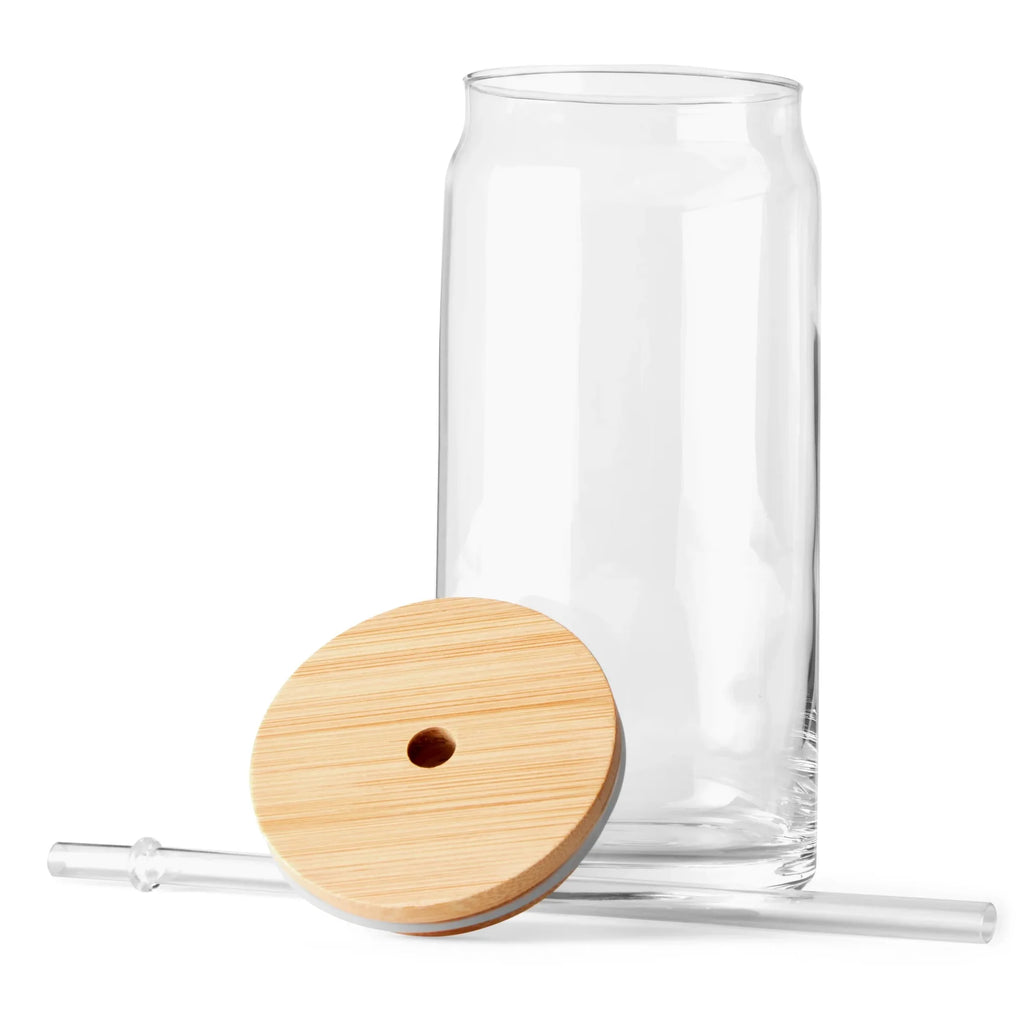 (3 pack)  Glass Drinkware with Lids & Straws