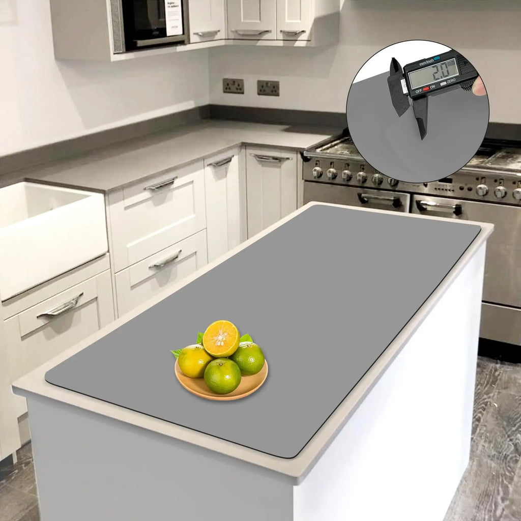 Extra Large Soft Table Mat (Heat-Resistant & Waterproof) - Reusable Oil-Proof Desk Pad for Kitchen & Office
