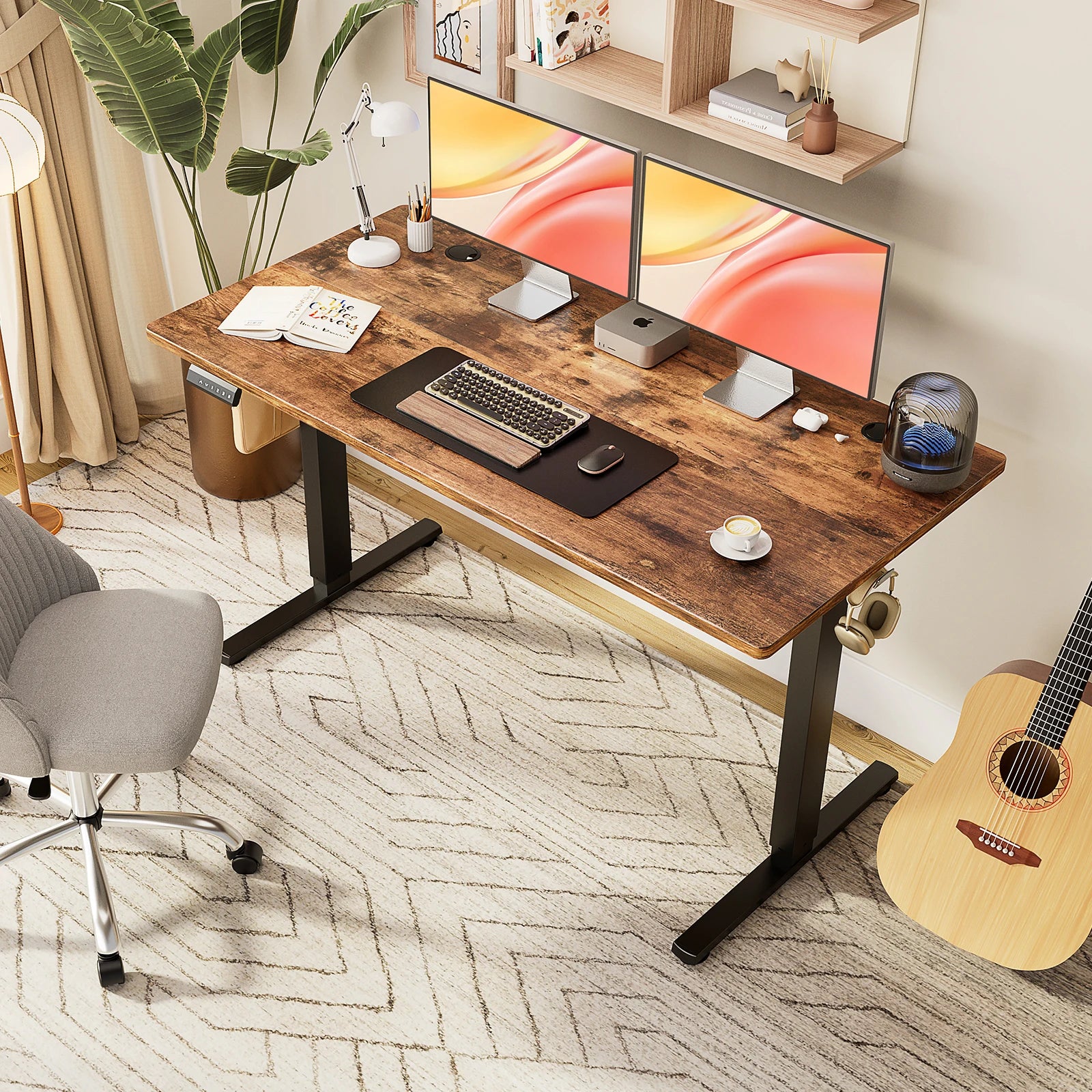 JHK Electric Standing Desk - Height Adjustable Ergonomic Computer Desk for Home Office