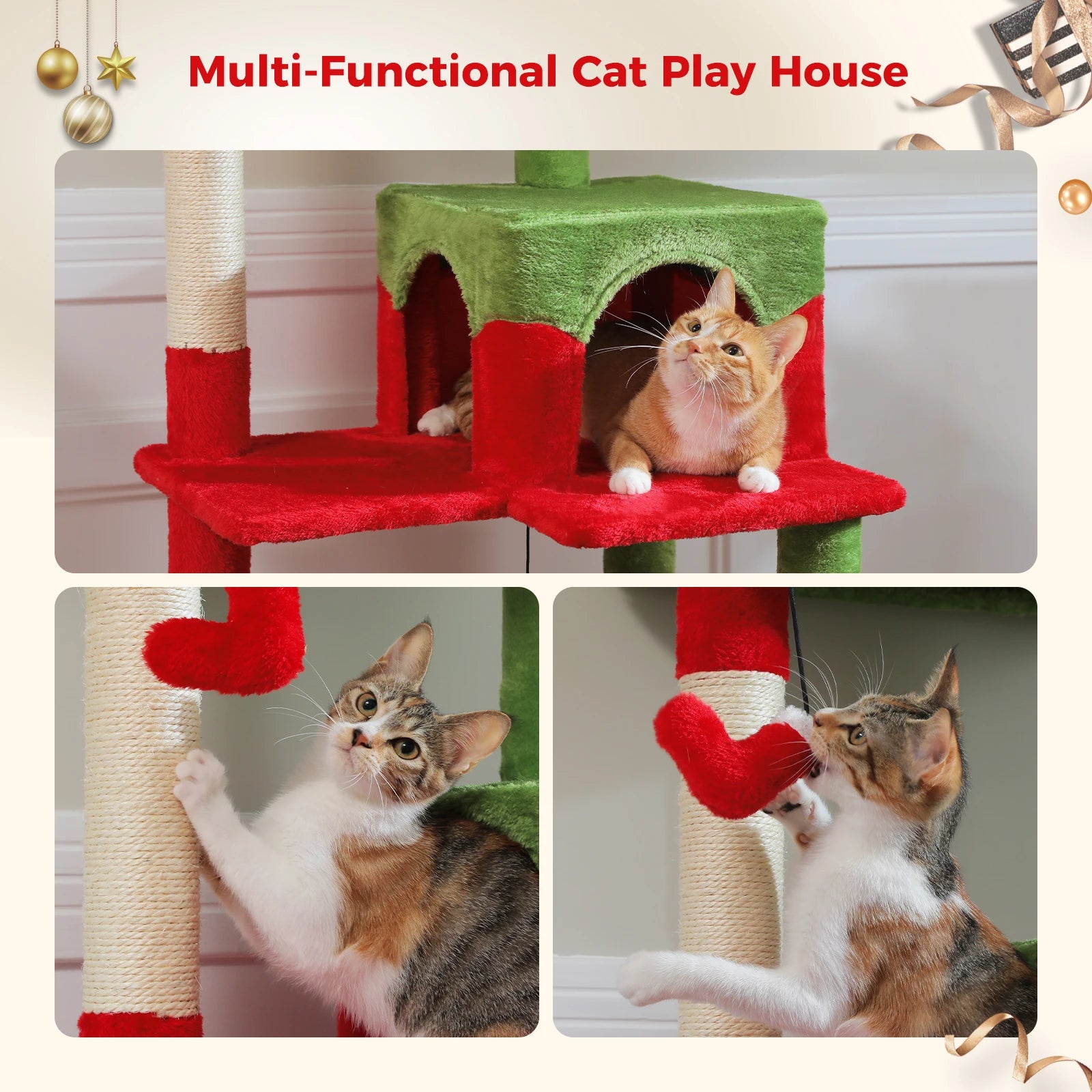 PAWZ Road 5-Level Cat Tree Tower | Large Hammock, Sisal Scratching Posts & Cozy Condo for Indoor Cats