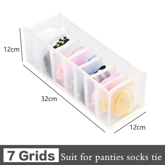Underwear & Bra Storage Box - Divided Closet Drawer Organizer for Intimates