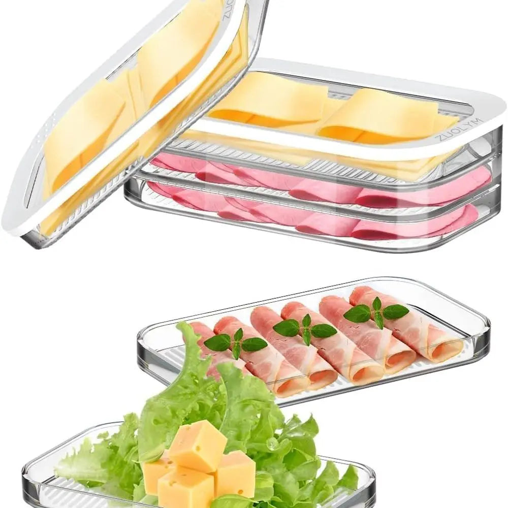Airtight Refrigerator Food Containers - Leak-Proof Storage Bins for Fresh Food & Meal Prep