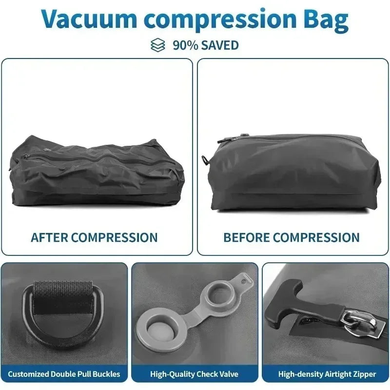 Vacuum Compression Bags with Electric Pump - Space-Saving Reusable Storage Bags for Clothes & Bedding