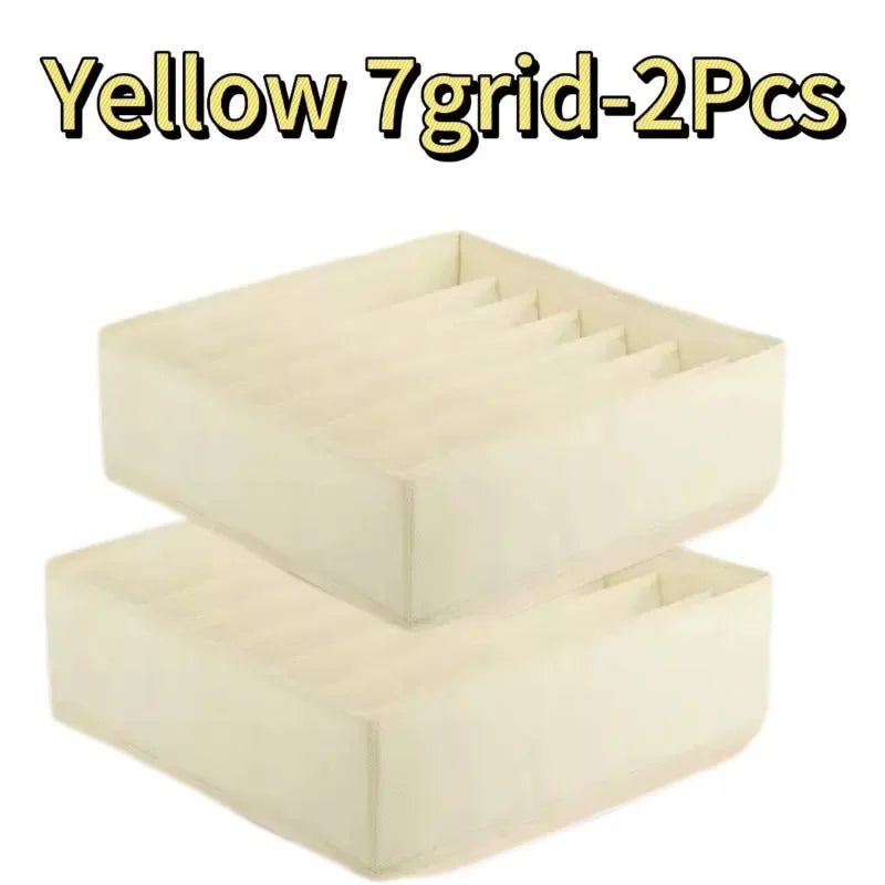 Wardrobe Underwear Organizer - Divided Storage Bins for Socks, Bras & Ties