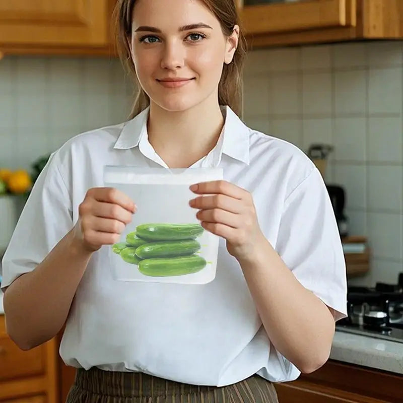 Silicone Food Storage Bags Leakproof Reusable Freezer Bags