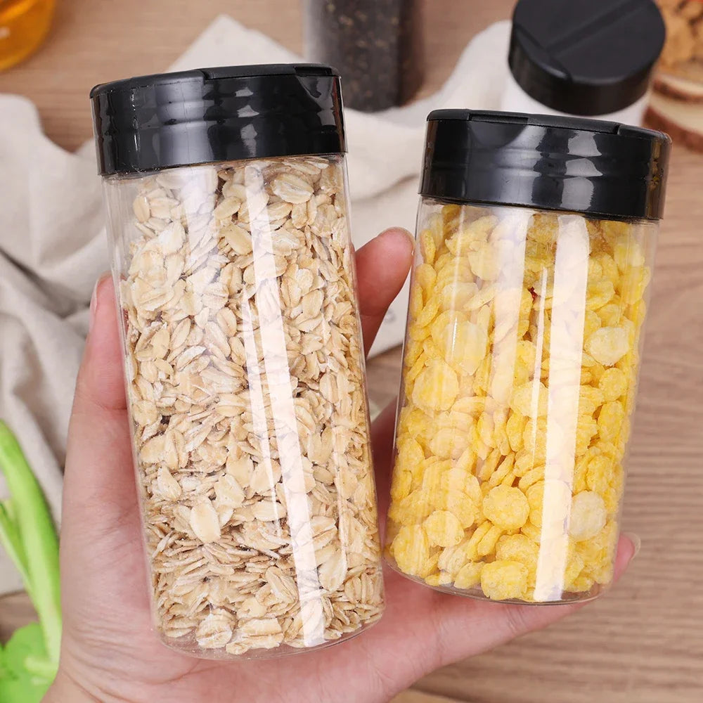 24-1PCS Transparent Seasoning Jars Reusable