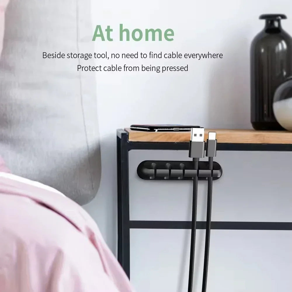Adhesive Cable Holder Clips Cord Management Wire Organizer