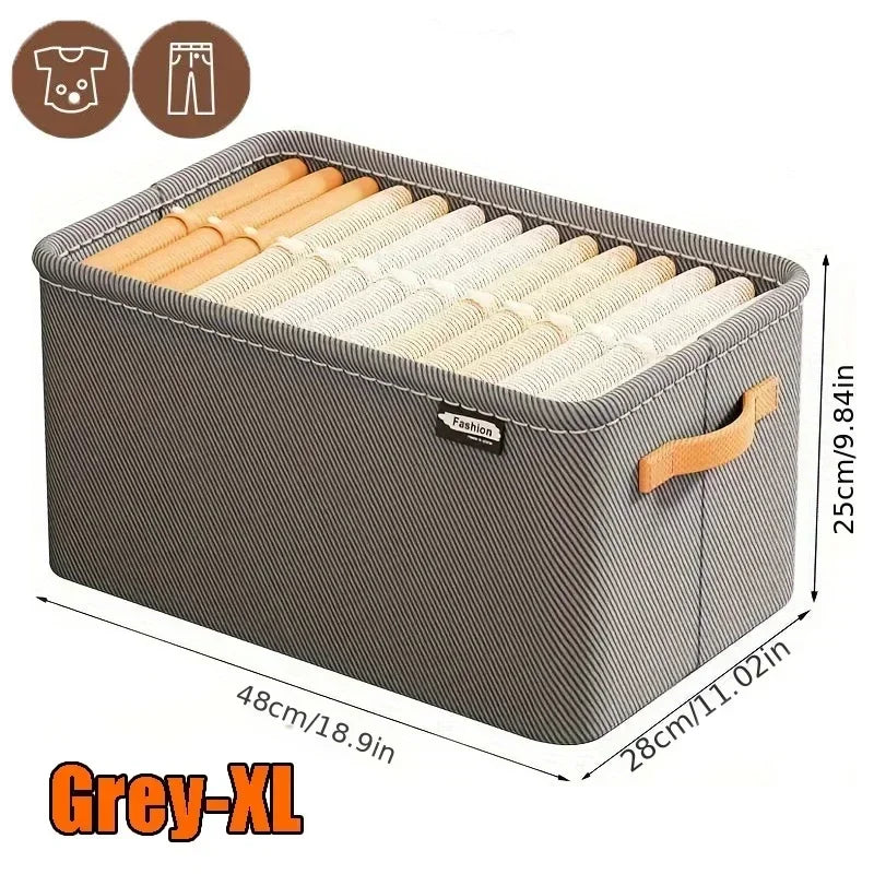 Foldable Clothes Organizer - Stackable Wardrobe Storage Bins for Clothing