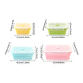 Foldable Silicone Lunch Box - Portable Heat-Resistant Picnic Food Container