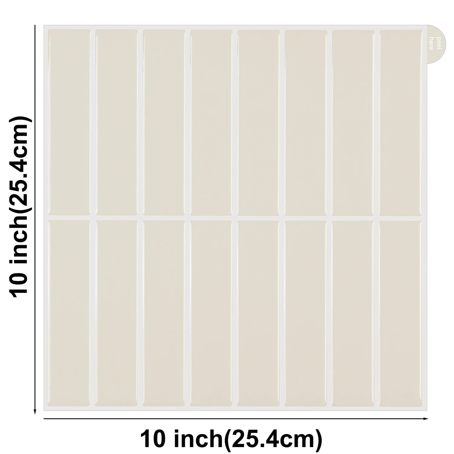 10 Sheets Peel and Stick Tiles 3D Waterproof Wall Tiles