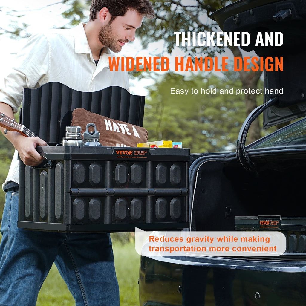 SucceBuy Collapsible Storage Bins - Set of 3 (45L/65L) Foldable Space-Saving Bins