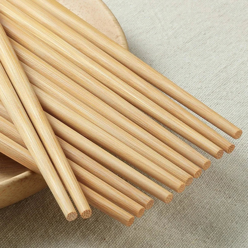 Premium Bamboo Chopsticks Set - Eco-Friendly Reusable Wooden Chopsticks for Chinese/Japanese Food