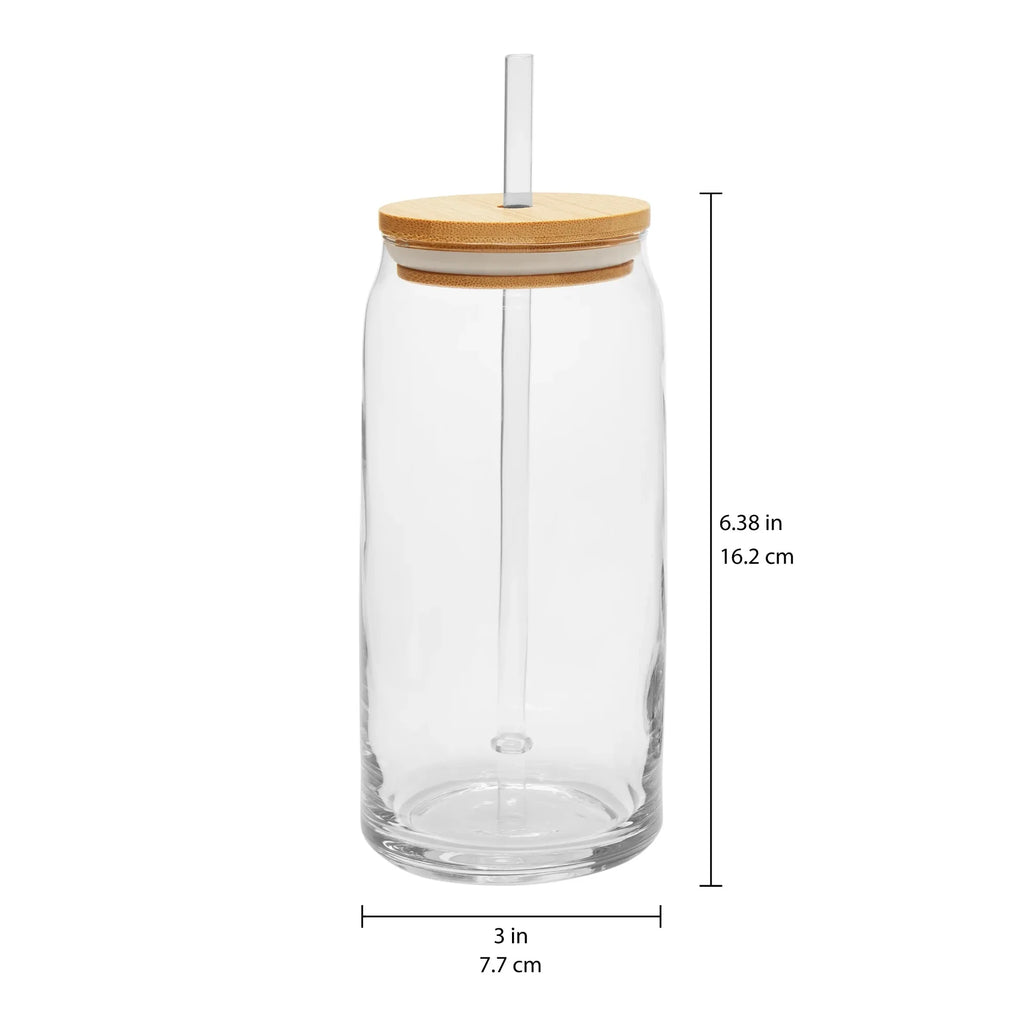 (3 pack)  Glass Drinkware with Lids & Straws