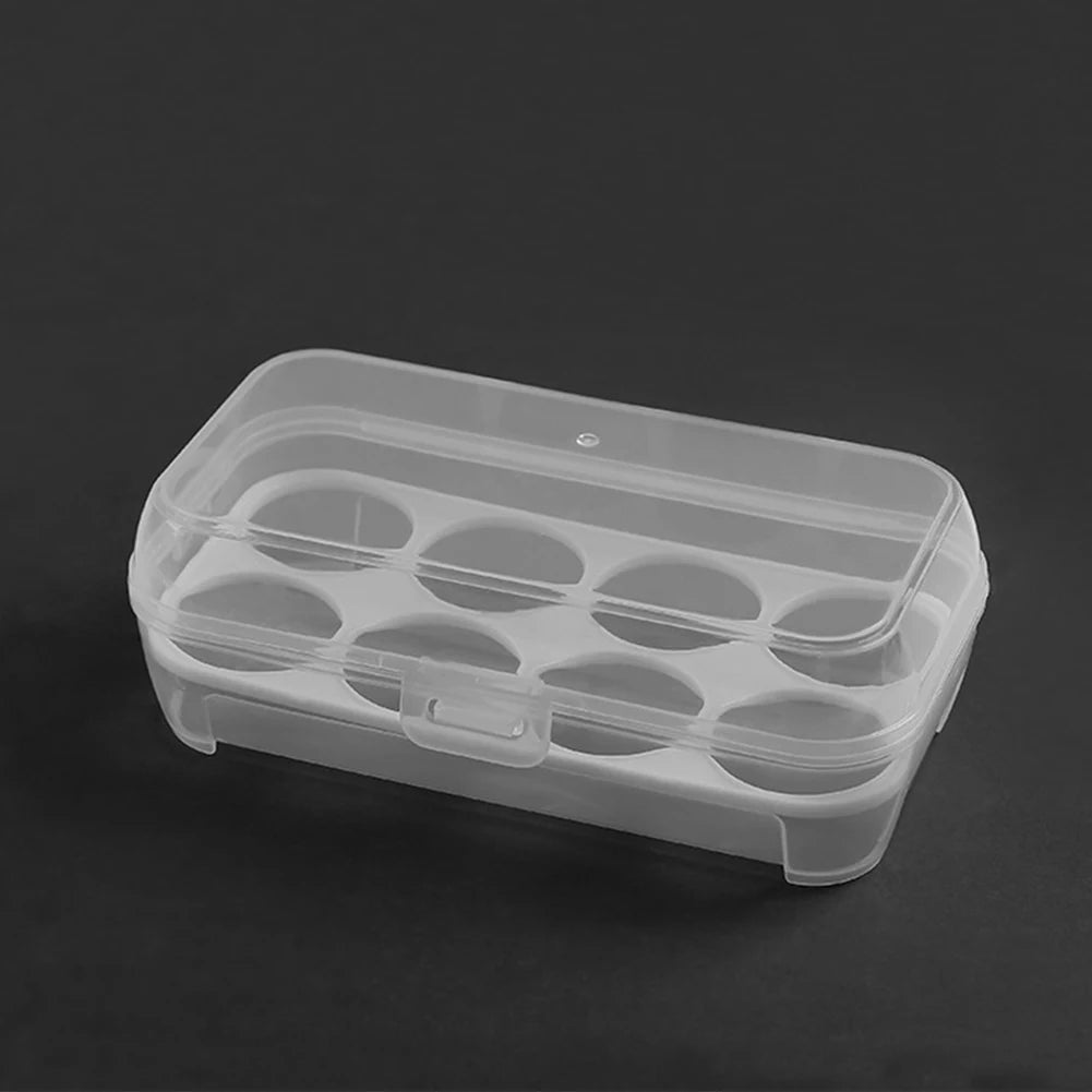 Egg Protection Box with Lid - Grid Egg Carrier for Fridge Organization
