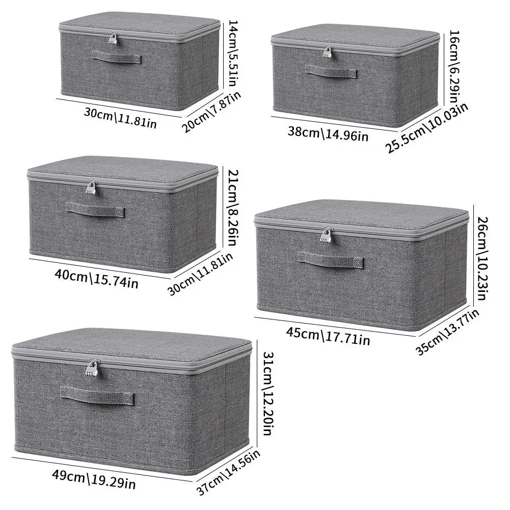 Lockable Clothes Organizer - Secure Wardrobe Storage Box with Password Lock