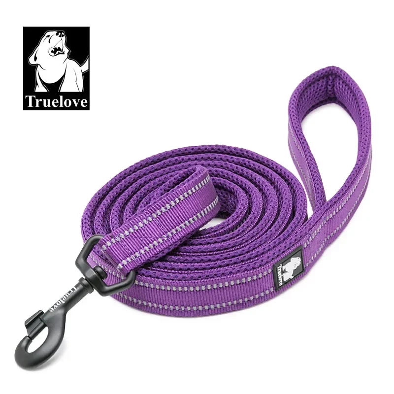 Truelove Soft Pet Leash Reflective Nylon Mesh Padded Puppy Large Dog or Cat Walking Training