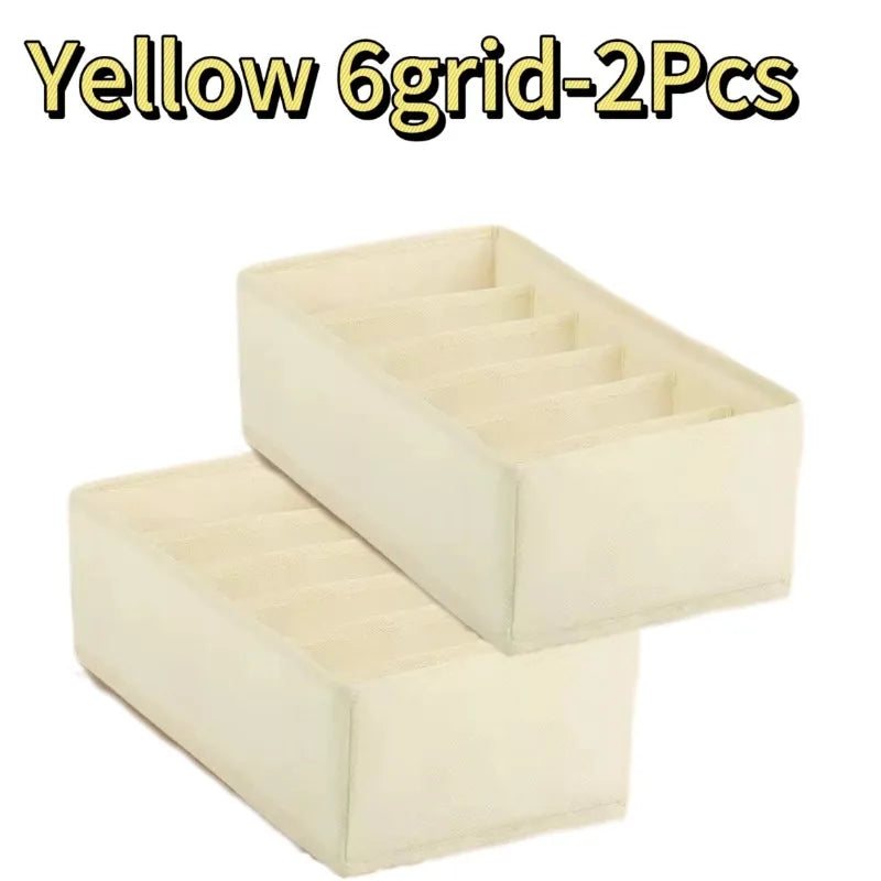 Wardrobe Underwear Organizer - Divided Storage Bins for Socks, Bras & Ties