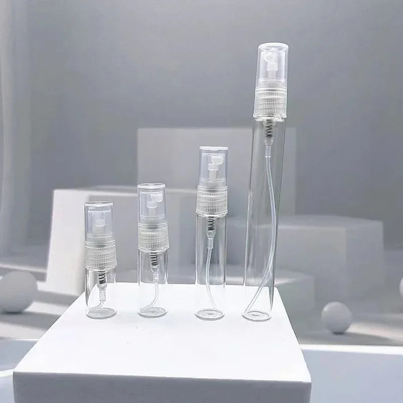 5/10Pcs 3ml 5ml 10ml Clear Mini Perfume Glass Bottle