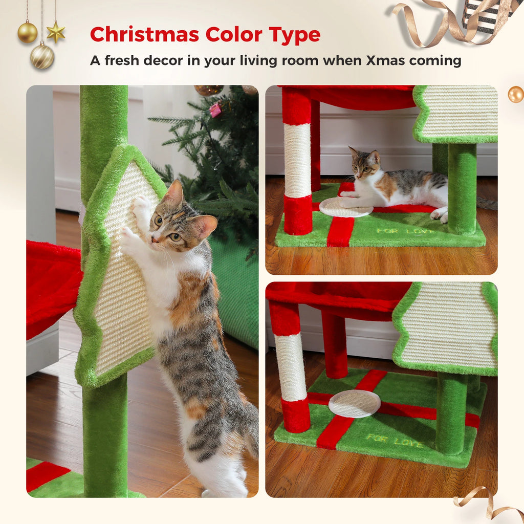 PAWZ Road 5-Level Cat Tree Tower | Large Hammock, Sisal Scratching Posts & Cozy Condo for Indoor Cats