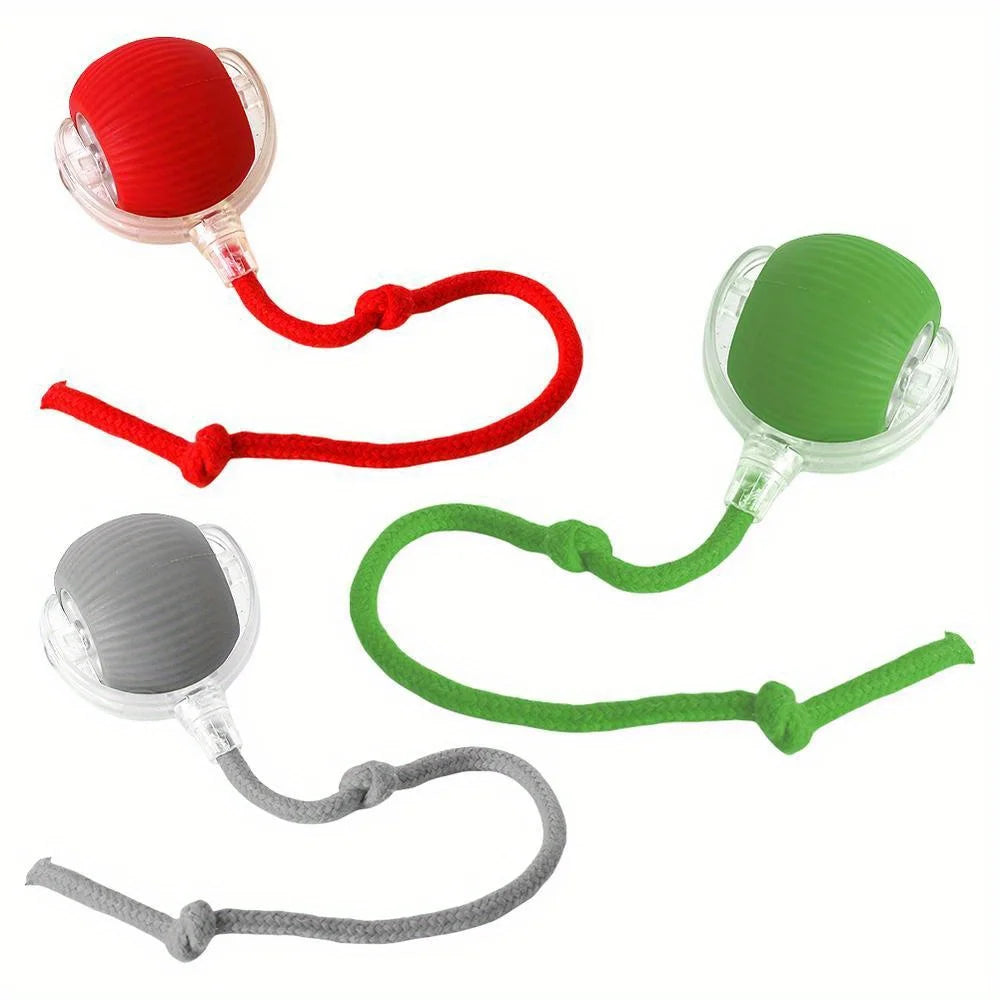 Smart Electric Rolling Ball Cat Toy | Auto Obstacle Avoidance, Faux Tail Mouse | Type-C Rechargeable Interactive Toy