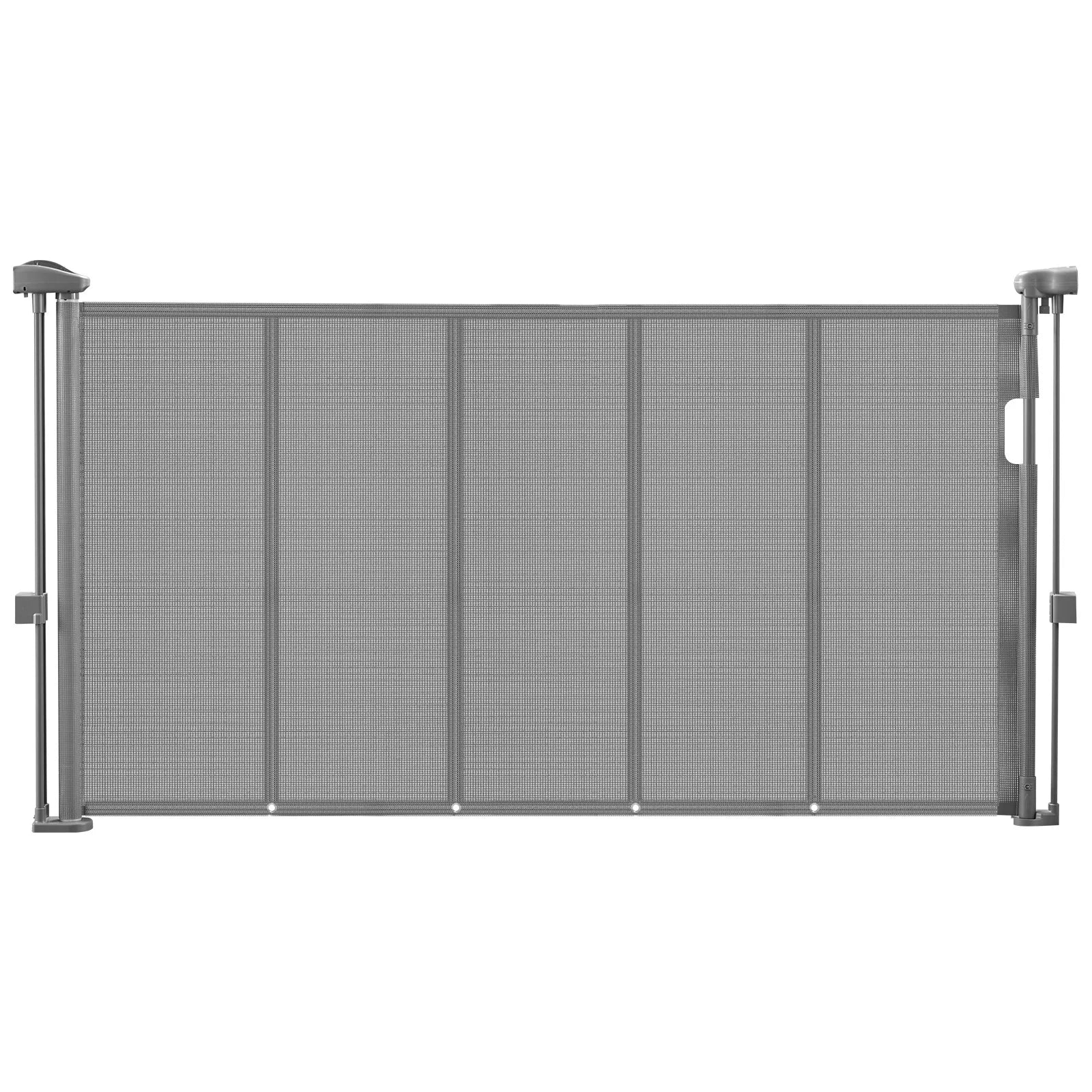 SucceBuy Retractable Baby & Pet Gate | Soft Mesh, 34" Tall | Anti-Crawl Bottom Strip | 55–110 Inches Wide