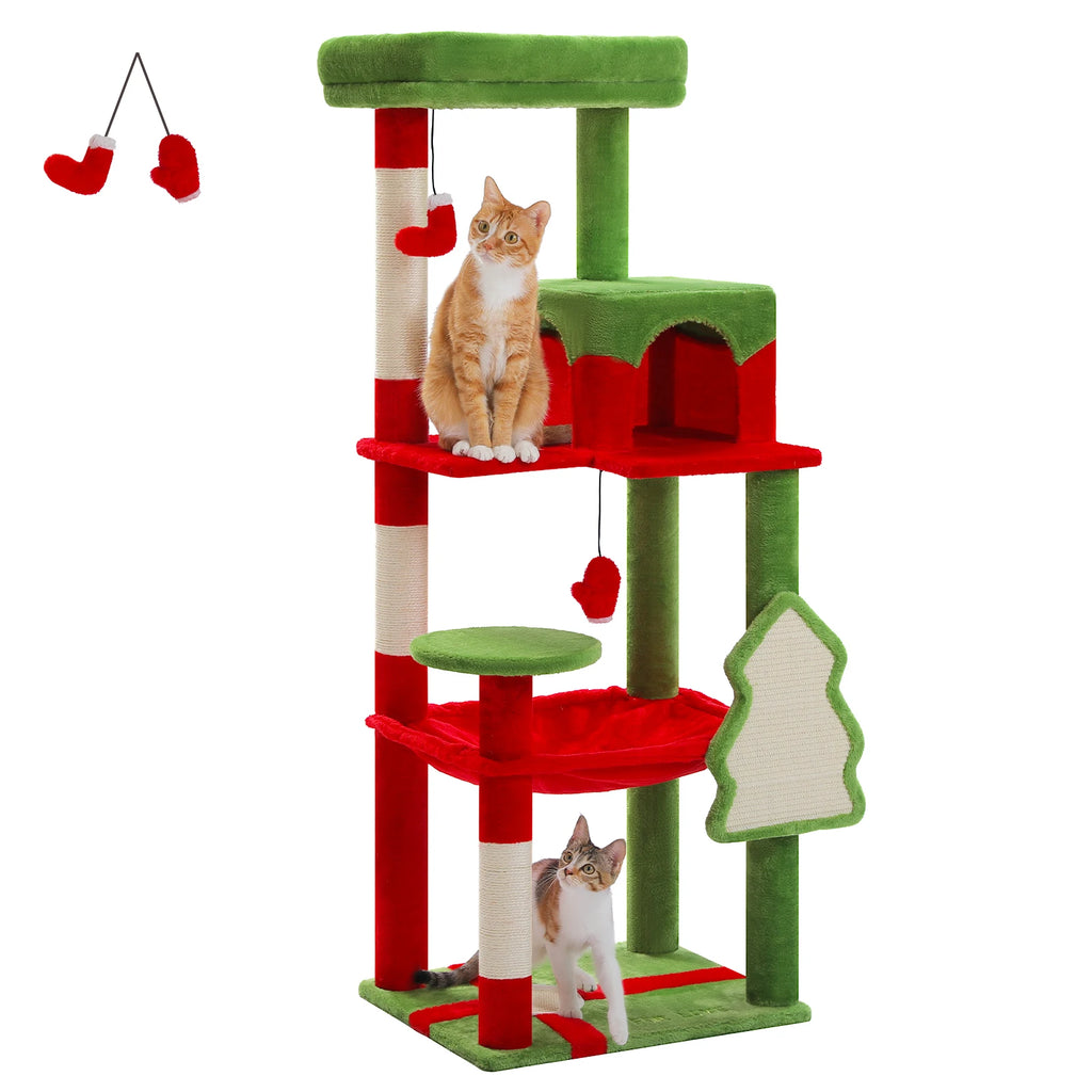 PAWZ Road 5-Level Cat Tree Tower | Large Hammock, Sisal Scratching Posts & Cozy Condo for Indoor Cats