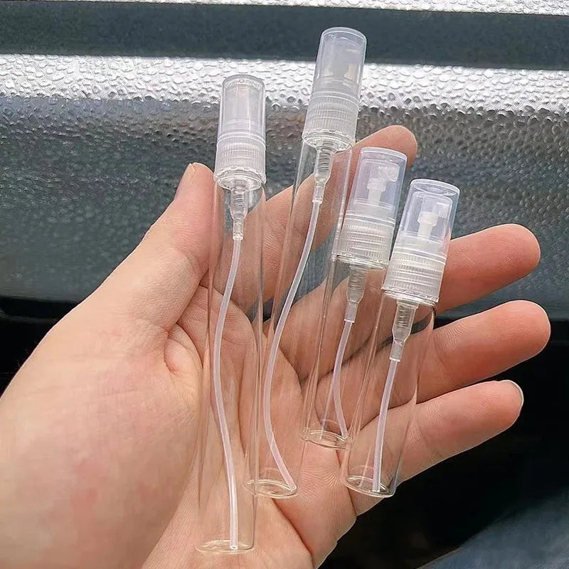 5/10Pcs 3ml 5ml 10ml Clear Mini Perfume Glass Bottle