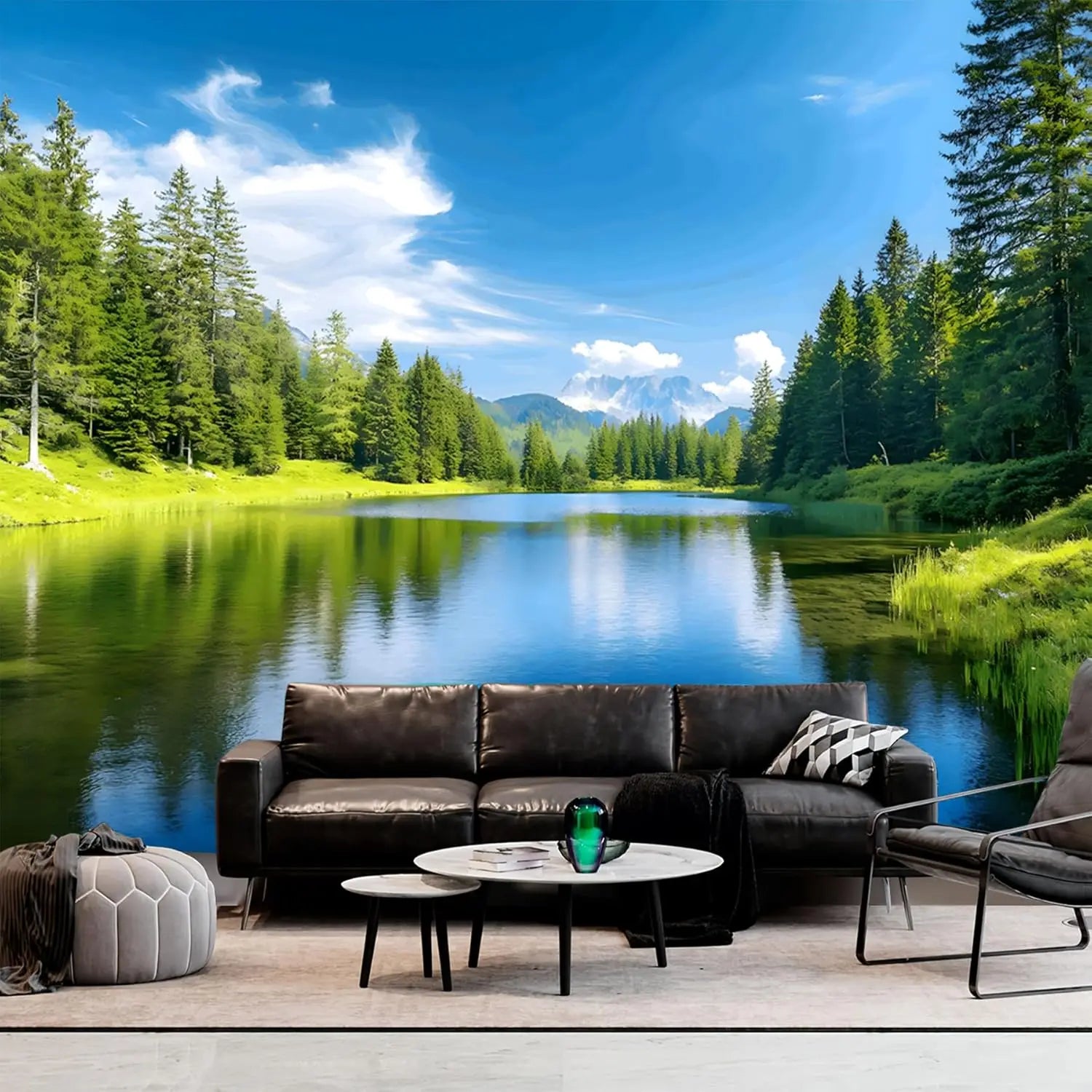 Nature Tapestry Forest Tree Sea Cave Wall Hanging