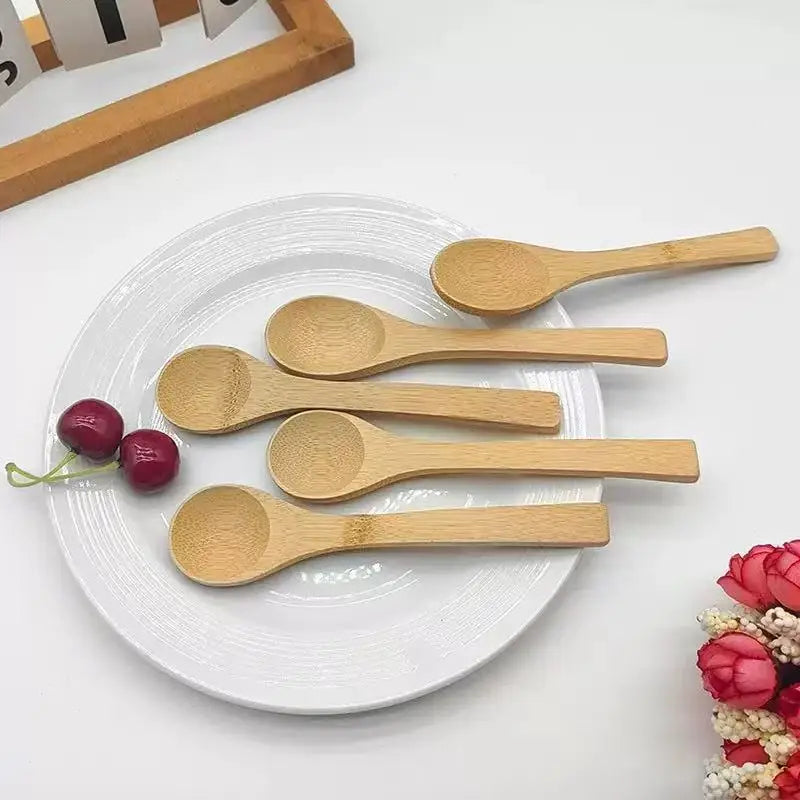 10-Piece Natural Bamboo Honey Dipper Set - Eco-Friendly Wooden Stirring Spoons for Tea, Coffee & Desserts