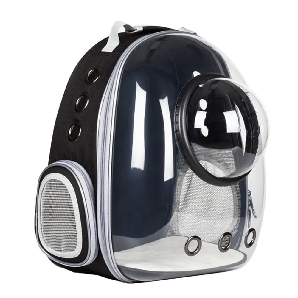 Space Capsule Cat Backpack | Transparent Ventilated Pet Carrier for Travel, Hiking & Vet Visits