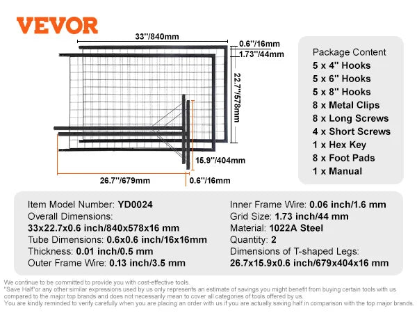 SucceBuy Grid Wall Panels Tower Wire Gridwall Display Racks