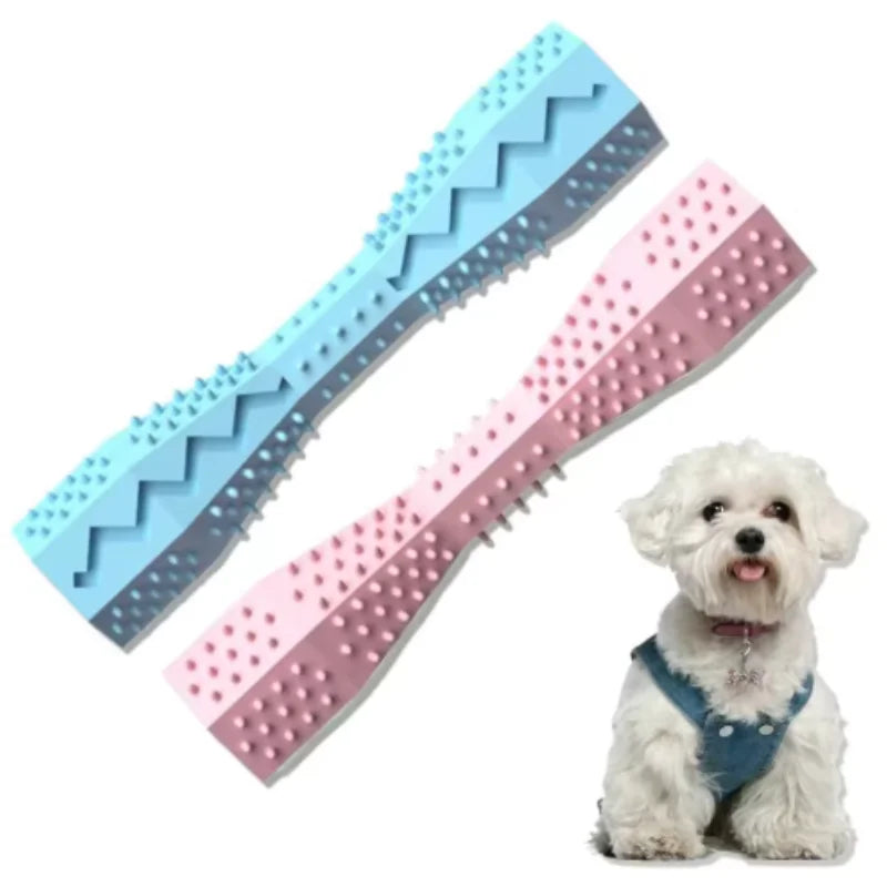 Puppy Teething Toy Dog Chew Stick Bite Resistant Leak Proof Food Dispenser Pet Teeth Cleaner Fun Chewer for Small Dogs