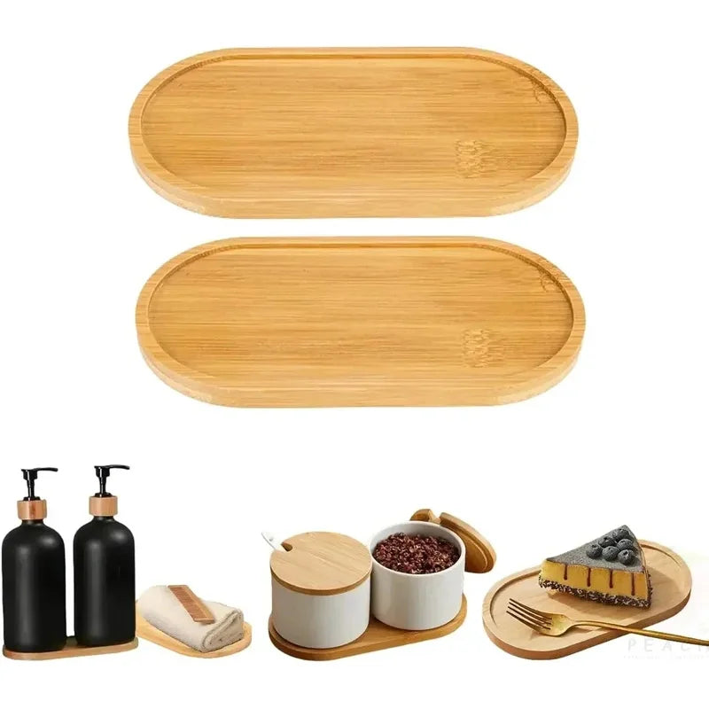 Handcrafted Japanese Beech Wood Oval Plate (16.7x8cm) - Eco-Friendly Solid Wood Appetizer Tray